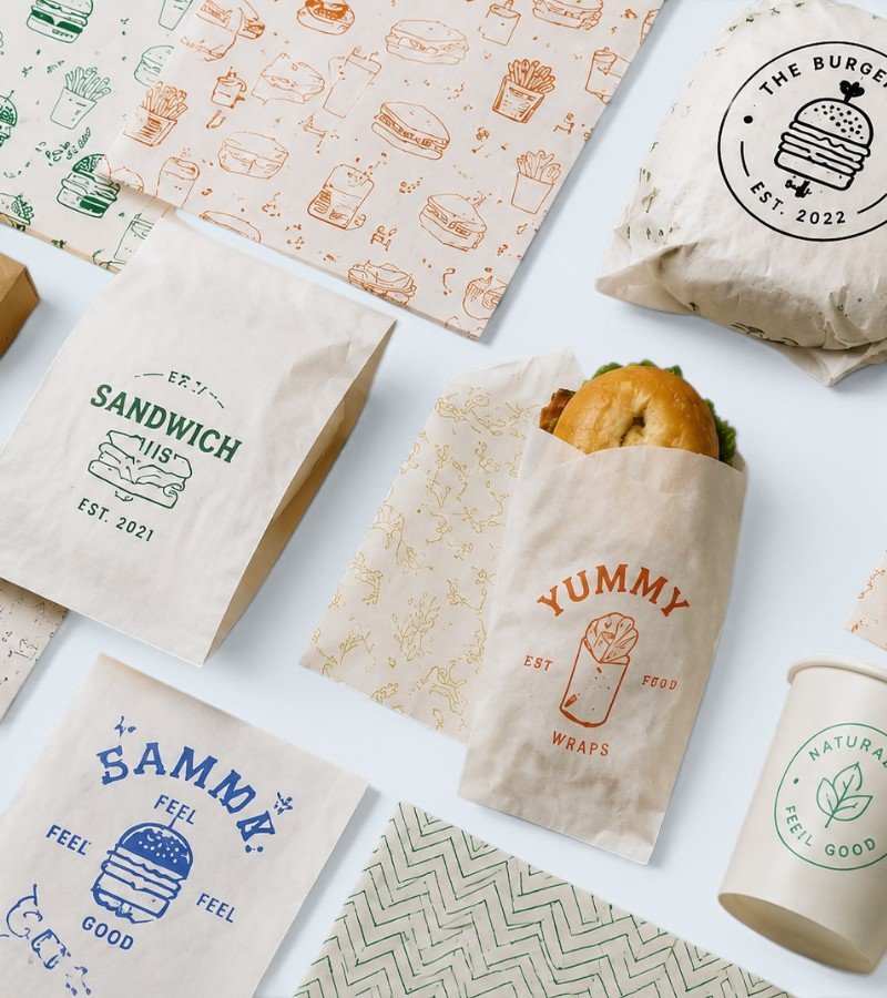 Custom printed food paper production