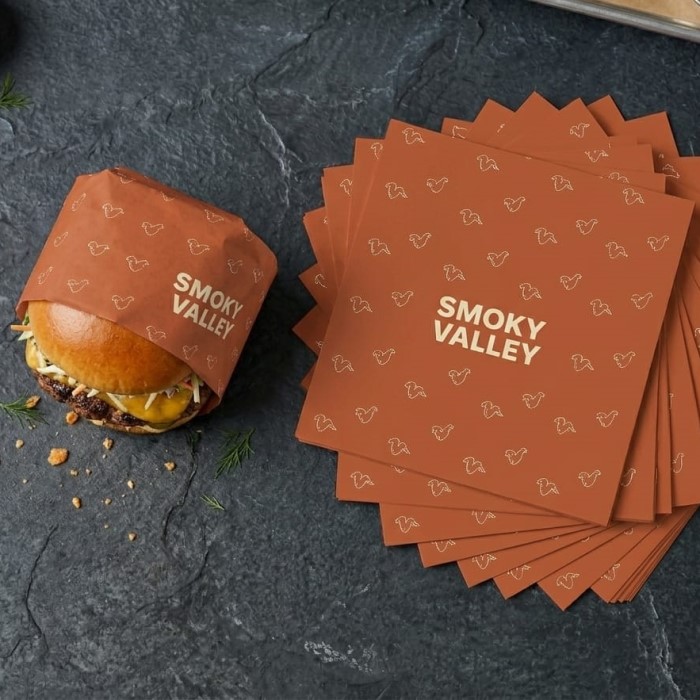 custom burger paper
