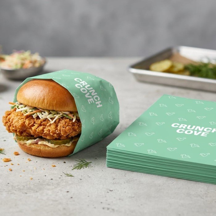 custom burger wrapping paper