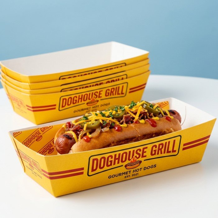 customized hot dog trays