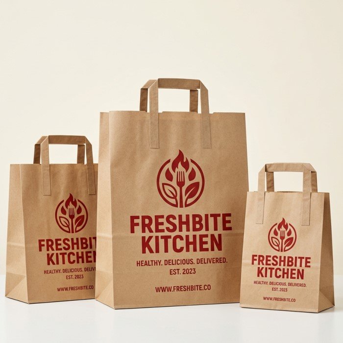 kraft paper bags with logo