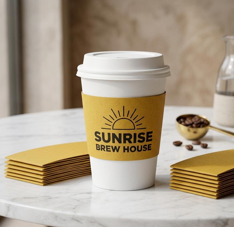 printed coffee cup sleeves