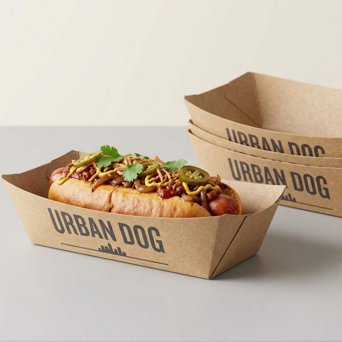 printed hot dog trays